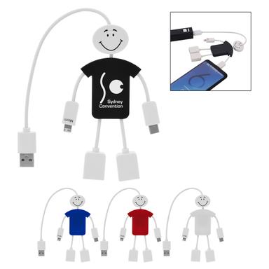 TECHMATE 3-IN-1 CHARGING CABLE & USB HUB