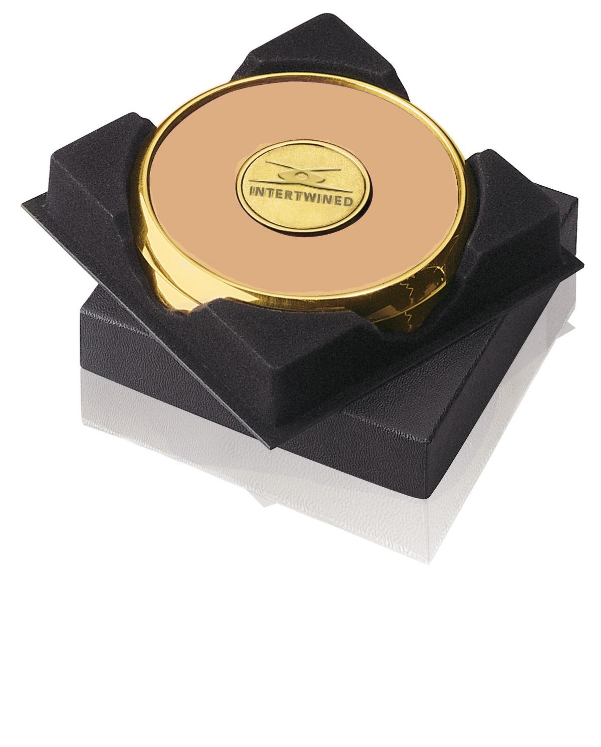 Two Coasters in Deluxe Black Flocked Gift Box