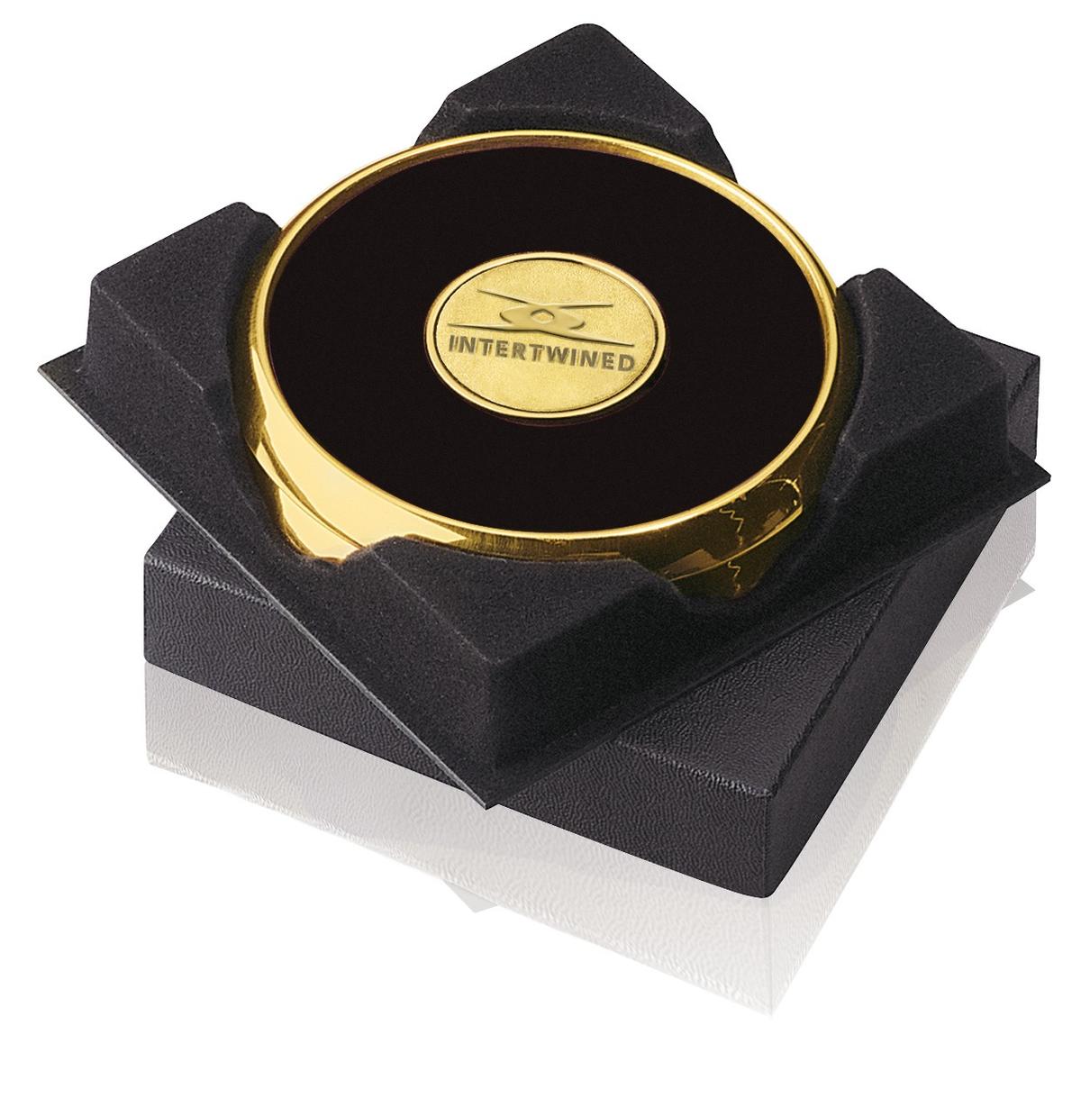 Two Coasters in Deluxe Black Flocked Gift Box