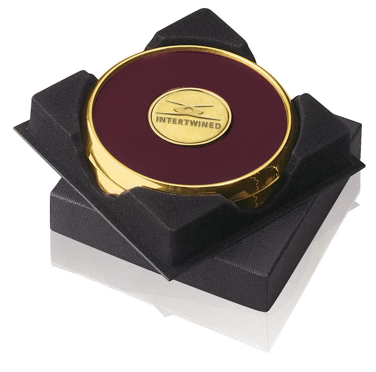 Two Coasters in Deluxe Black Flocked Gift Box