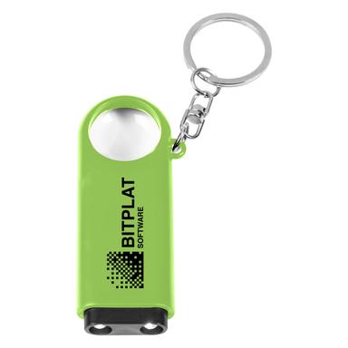 MAGNIFIER AND LED LIGHT KEY CHAIN