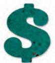 Dollar Sign Plant A Shape Bookmark