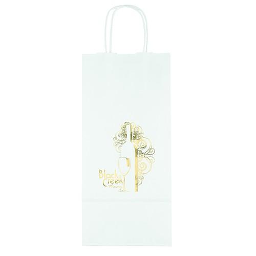 White Kraft Vino - 6W x 3¼ x 13H