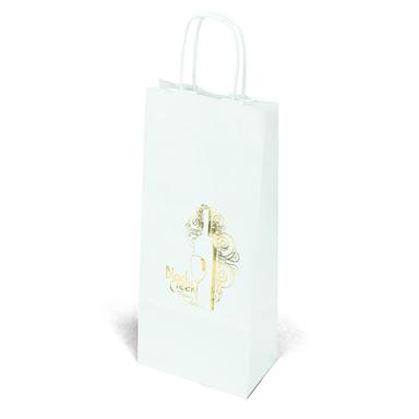 White Kraft Vino - 6W x 3¼ x 13H